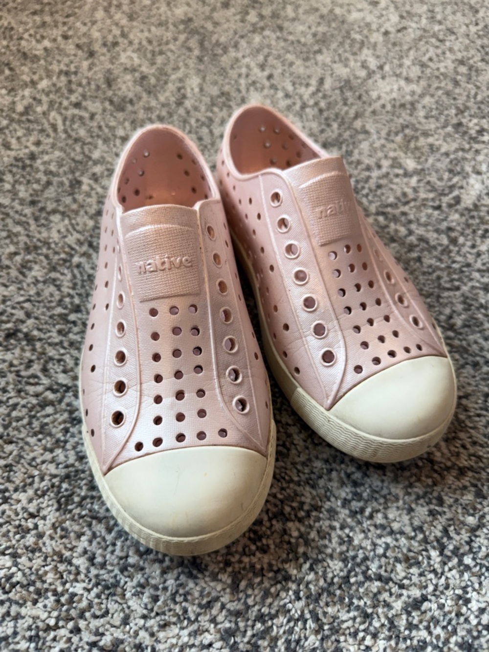 Native shoes light pink toddler girl size 12